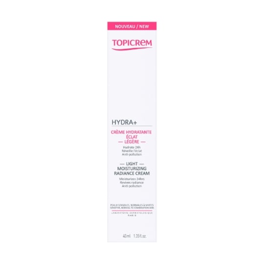 Crème Hydratante Eclat Légère Visage Femme Peau Sensible Normale à Mixte TOPICREM