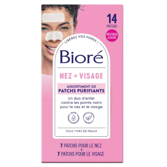 Patchs Purifiants Nez Front Menton Anti-points noirs BIORE