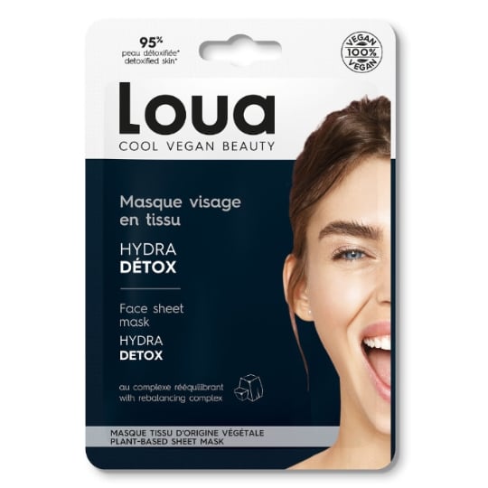 Masque Tissu Visage Détox Charbon Végétal LOUA