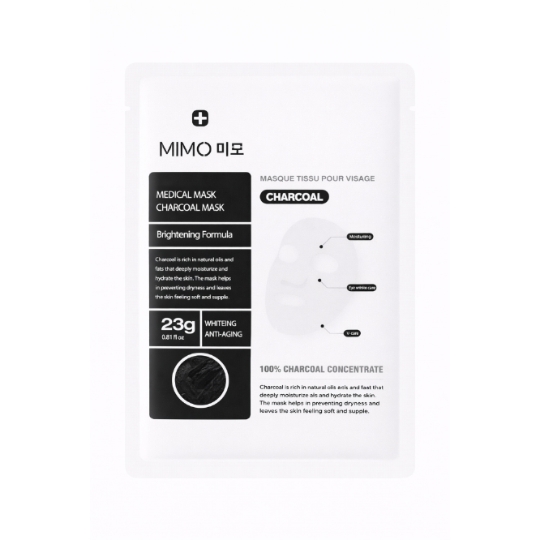 Masque Tissu pour Visage au Charbon MIMO