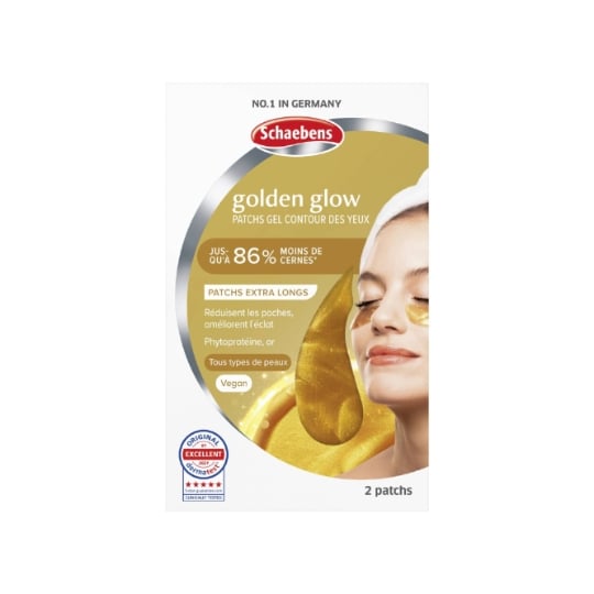 Patchs Golden Glow Anti Cernes Réduit les Poches Améliorent l'éclat Phytoprotéine Or Vegan SCHAEBENS