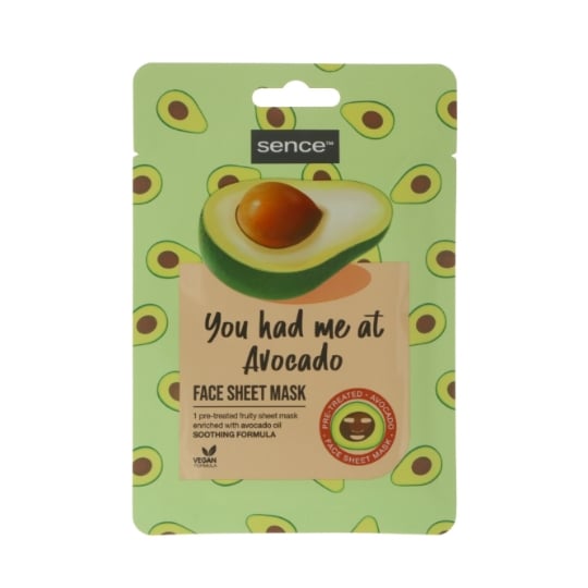 Masque Tissu Visage Vegan à l'Huile d'Avocat Apaisant SENCE