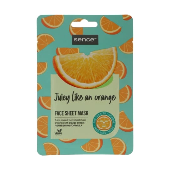 Masque Tissu Visage Rafraîchissant à l'Orange Vegan SENCE