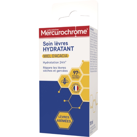 Soin des Lèvres Hydratant au Miel d'Acacia pour Lèvres Abîmées MERCUROCHROME
