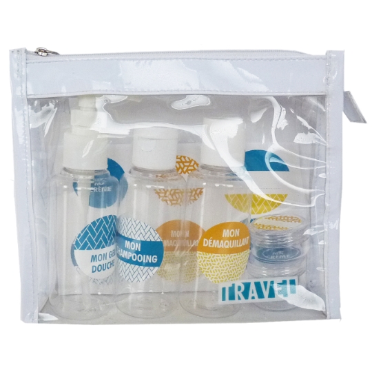 Trousse de toilette avec Flacons GLAMOUR PARIS