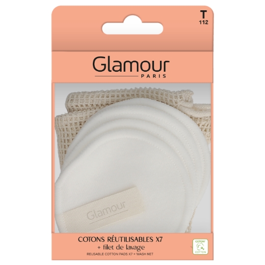 Cotons réutilisables à Démaquiller Coton Réutilisables Avec Filet de Lavage GLAMOUR PARIS