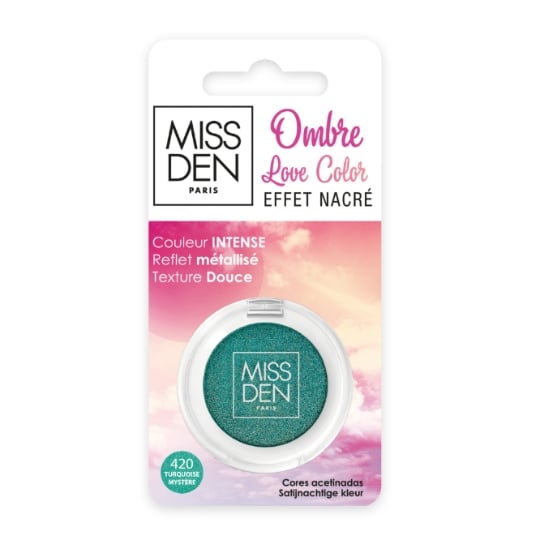 Fard à Paupières Poudre Nacré Teinte Turquoise Mystère (420) Love Color MISS DEN