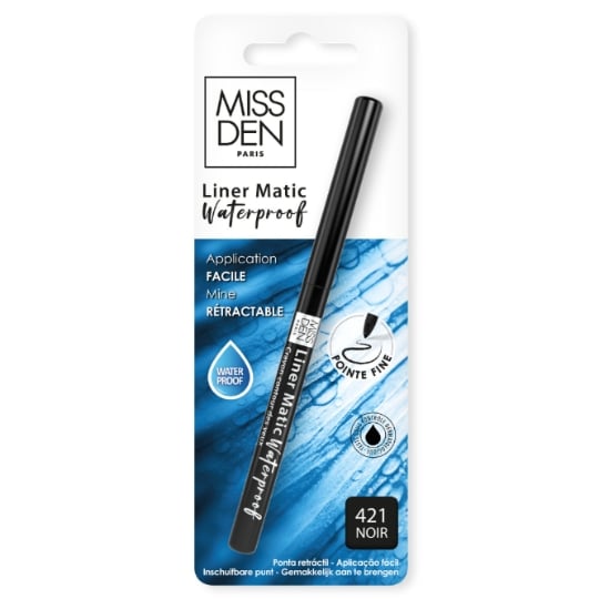 Eyeliner Waterproof Matic Teinte Noir (421) Stylo Liner MISS DEN