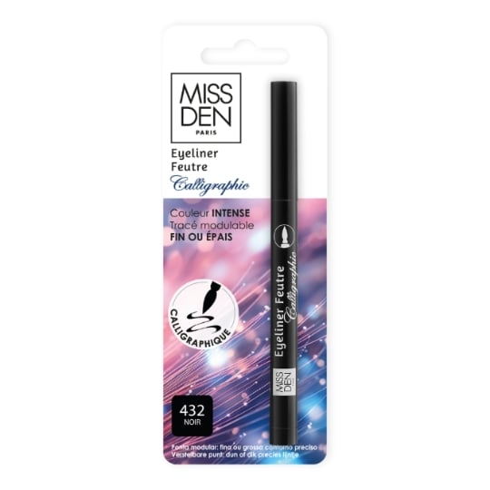 Eyeliner Feutre Teinte Noir Intense Calligraphique MISS DEN