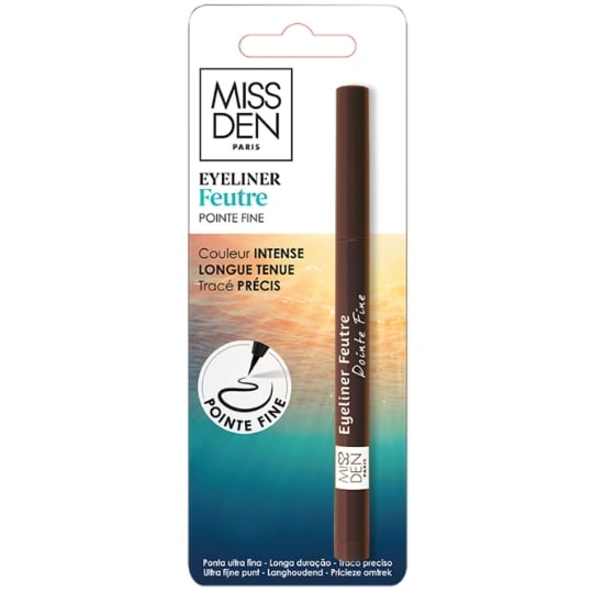 Eyeliner Feutre Pointe Fine Brun Design MISS DEN