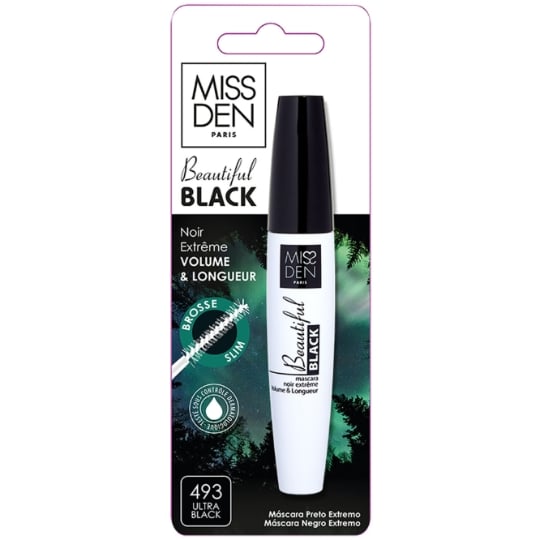 Mascara Volume Longue Tenue Teinte Ultra Noir (493) Beautiful MISS DEN