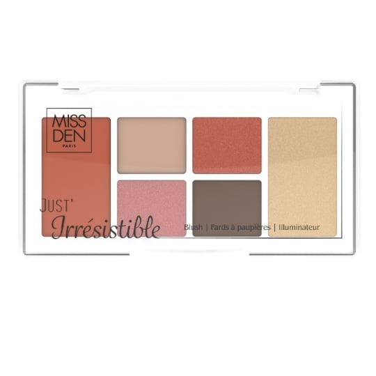 Fard Palette 3 en 1 Blush Fards à paupières Illuminateur Gamme Just' Irrésistible MISS DEN