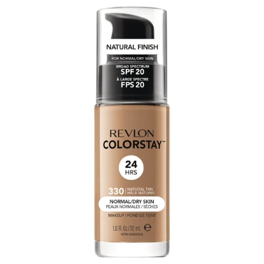 Fond de teint Liquide Peaux Normales à Sèches Fini Naturel Tenue 24H Teinte Hâle Naturel (330) SPF20 ColorStay REVLON