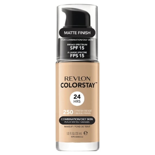 Fond de teint Liquide Matifiant Peaux Mixtes à Grasses 24H Teinte Fresh Beige (250) SPF15 ColorStay REVLON