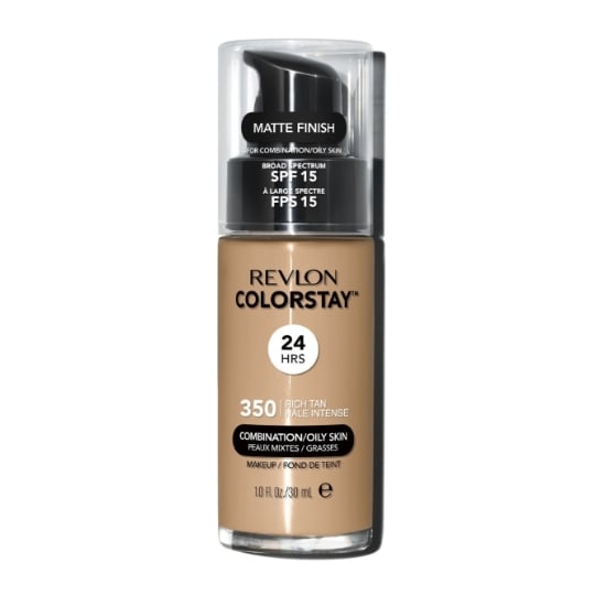 Fond de teint Liquide Matifiant Longue Tenue Peaux Mixtes à Grasses Teinte Rich Tan (350) SPF15 ColorStay REVLON