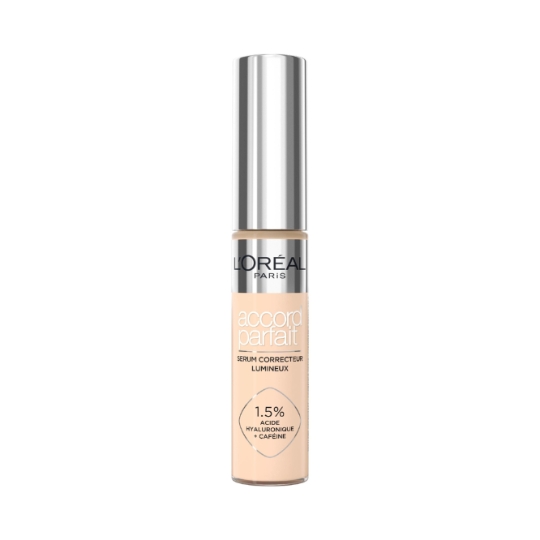 Sérum Correcteur Lumineux Acide Hyaluronique et Caféine Teinte 3.0R Medium Clair Rose Accord Parfait L'OREAL PARIS