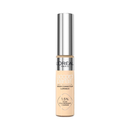 Sérum Fluide Correcteur Lumineux Acide Hyaluronique Caféine Teinte (4N) Accord Parfait L'OREAL PARIS