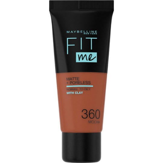 Fond de Teint Fluide Matifiant Poreless Pour Peaux Normales À Grasses À L'Argile Teinte 360 Mocha Fit Me MAYBELLINE NEW YORK