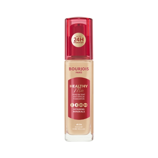 Fond de teint Anti-Fatigue Foundation C E B5 B3 Vitamins Minerals 49.5W Ivoire Très Clair Healthy Mix BOURJOIS