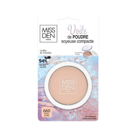Poudre bronzante Compact Teinte Beige Naturelle Voile de Poudre MISS DEN