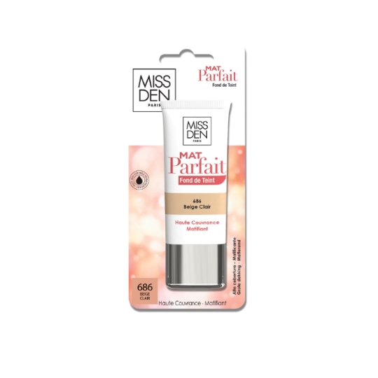 Fond de teint Liquide Matifiant Teinte 6 Mat Parfait MISS DEN