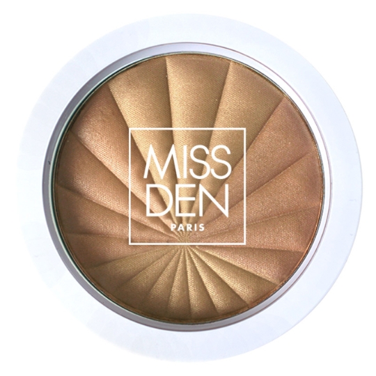 Poudre bronzante Teinte Peaux Claires Trio Bronze Eclat MISS DEN