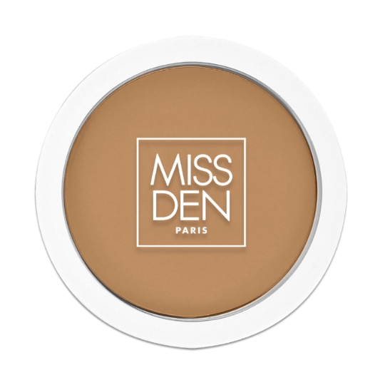 Poudre bronzante Compact Teinte Beige Soleil Voile de Unifie Matifie MISS DEN