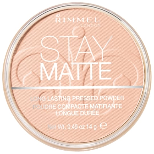Poudre Compacte Matifiante Longue Durée Teinte Pink Blossom (N°002) Stay Matte RIMMEL