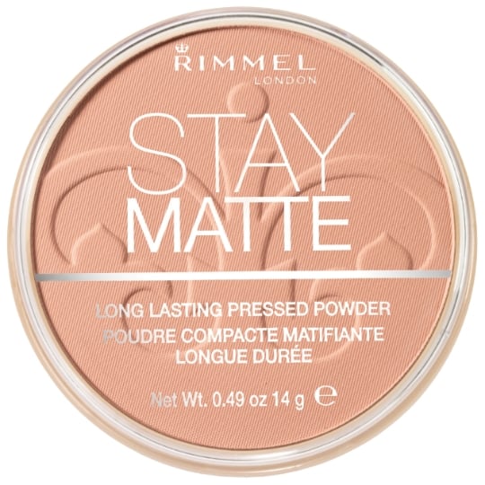 Poudre compacte Teinte Cashmere (008) Matifiante Stay Matte RIMMEL