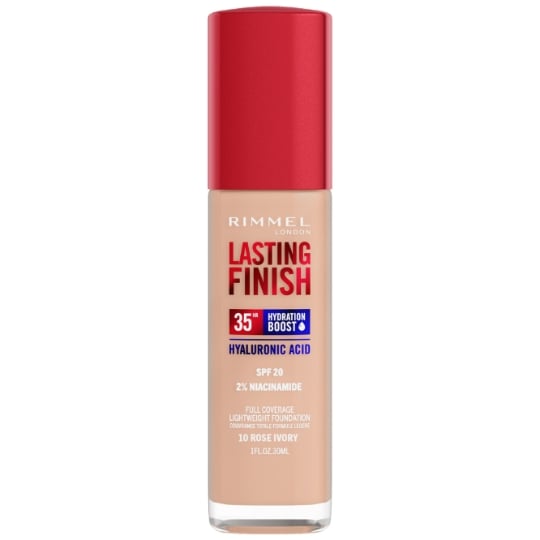 Crème teintée Liquide Teinte Rose Ivory (010) SPF20 35H Lasting Finish RIMMEL