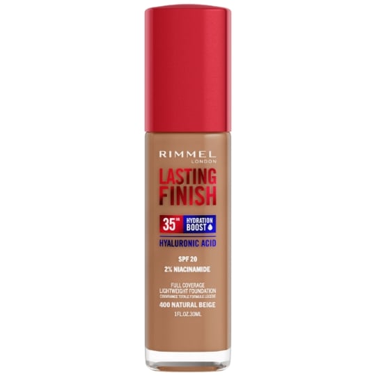 Fond de teint Liquide Longue tenue Teinte Natural Beige (400) SPF20 Lasting Finish RIMMEL