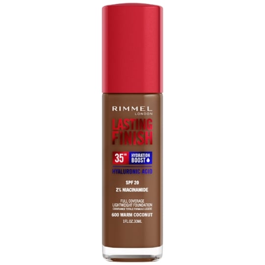Fond de teint Liquide Hydratant SPF20 Teinte Warm Coconut (600) Lasting Finish 35H RIMMEL