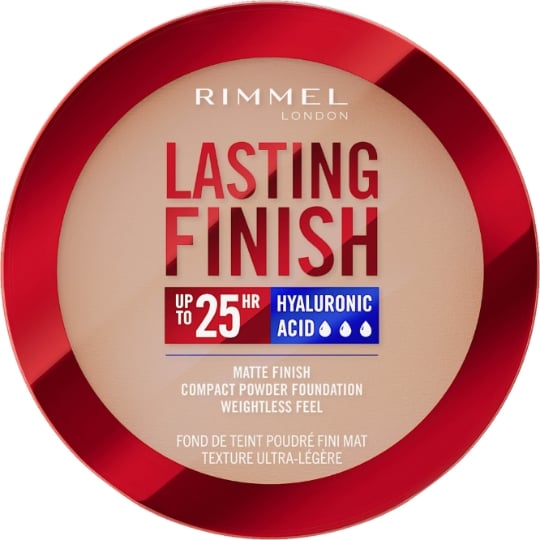 Fond de Teint Poudré Fini Mat Texture Ultra-Légère Longue Tenue 25H à L'Acide Hyaluronique Teinte Ivory (005) Lasting Finish RIMMEL