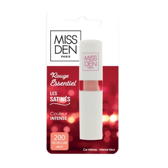 Rouge à lèvres Crème Velours Teinte Pêche Clair (200) Rouge Essentiel MISS DEN