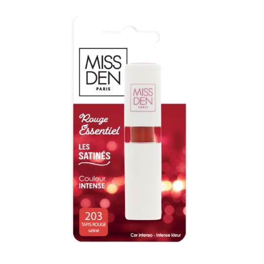 Rouge à lèvres Longue tenue Velours Teinte Tapis Rouge (203) Essentiel MISS DEN