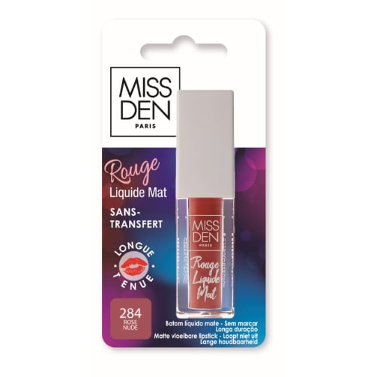 Rouge à lèvres Liquide Mat Teinte Rose Nude (284) MISS DEN
