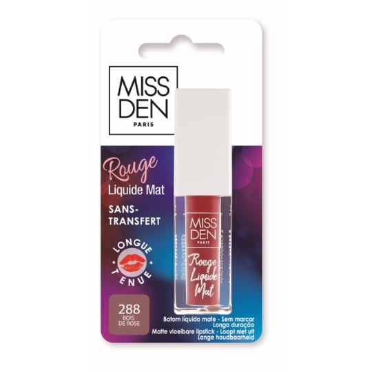 Rouge à lèvres Liquide Mat Teinte Bois de Rose (288) MISS DEN
