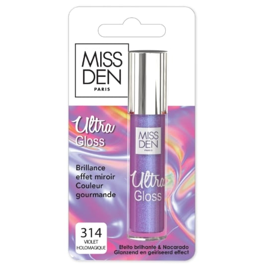 Gloss à Lèvres Brillant Teinte Violet Holomagique Ultra Gloss MISS DEN