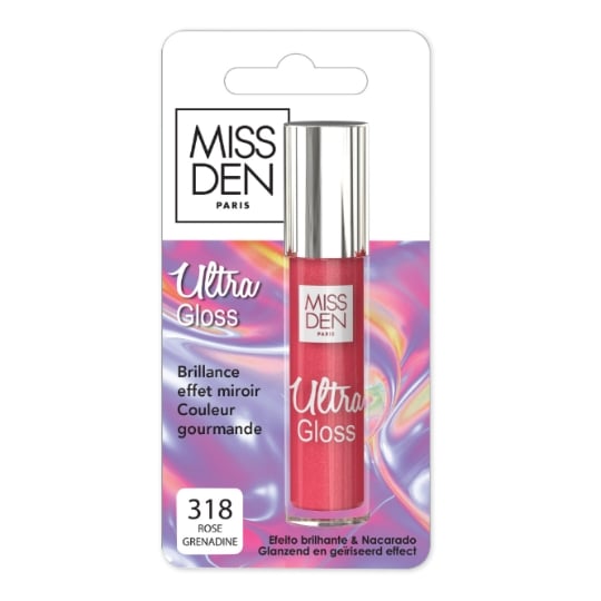 Gloss à Lèvres Ultra Brillance Teinte Rose Grenadine (318) MISS DEN