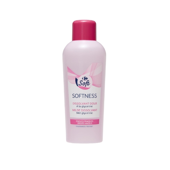 Dissolvant doux à la glycérine et pour ongles fragiles CARREFOUR SOFT