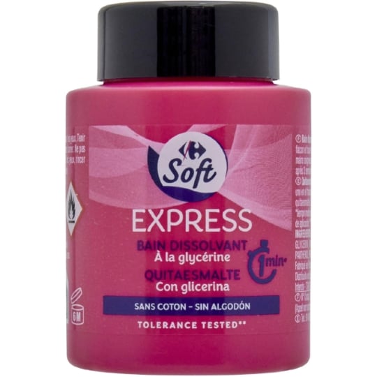 Dissolvant À la glycérine Express Sans Coton CRF SOFT