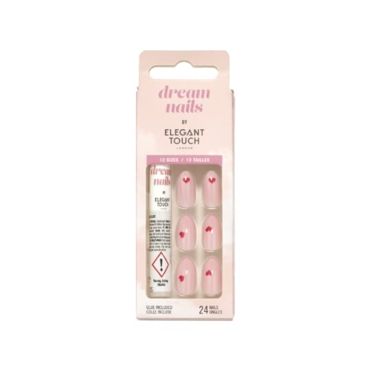 Faux Ongles  Dream Nails Red Hearts ELEGANT TOUCH