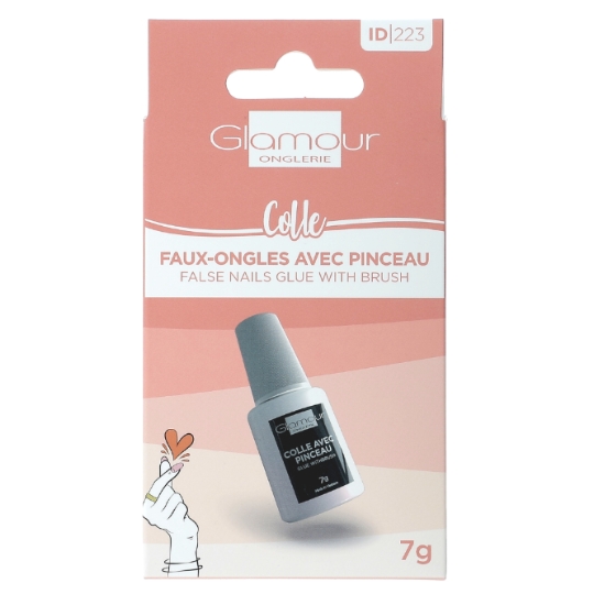 Colle à Faux Ongles avec Pinceau GLAMOUR BEAUTE