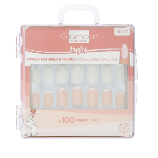Faux ongles Ovales Naturels French Manucure GLAMOUR ONGLERIE