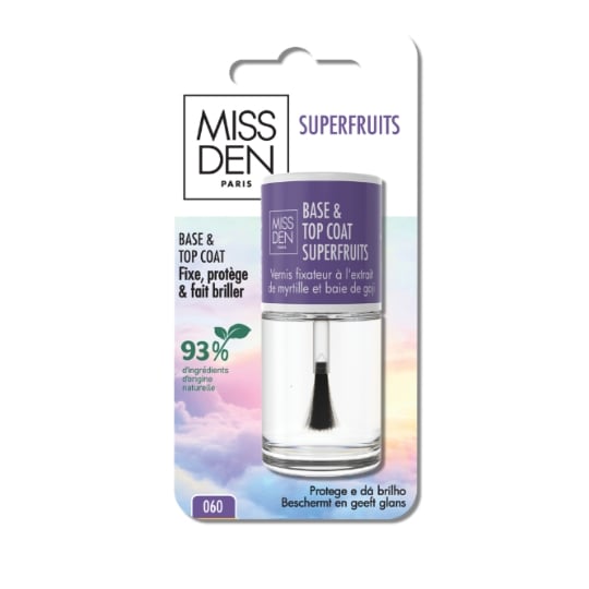 Vernis à Ongles Base et Top Coat Soin Naturel MISS DEN