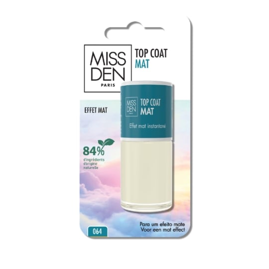 Vernis à Ongles Soin Top Coat Mat MISS DEN