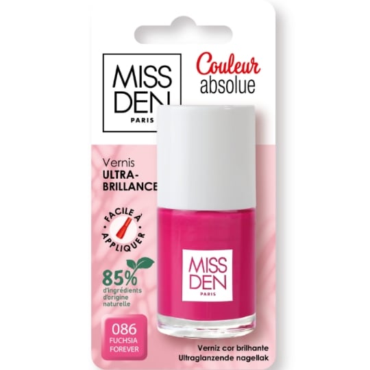 Vernis à Ongles Vegan Couleur Absolue Teinte Fuchsia Forever MISS DEN