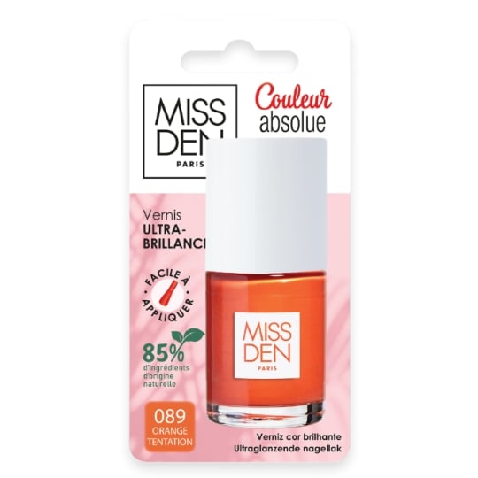 Vernis à Ongles Couleur Absolue Biosourcé Teinte Orange Tentation (089) MISS DEN