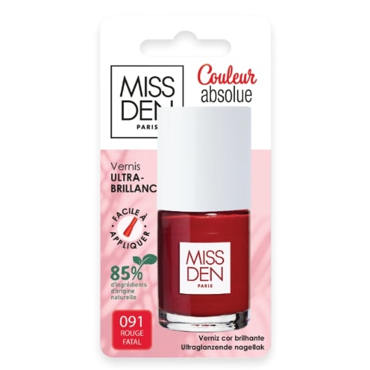 Vernis Couleur Absolue Biosource Teinte Rouge Fatal (091) MISS DEN