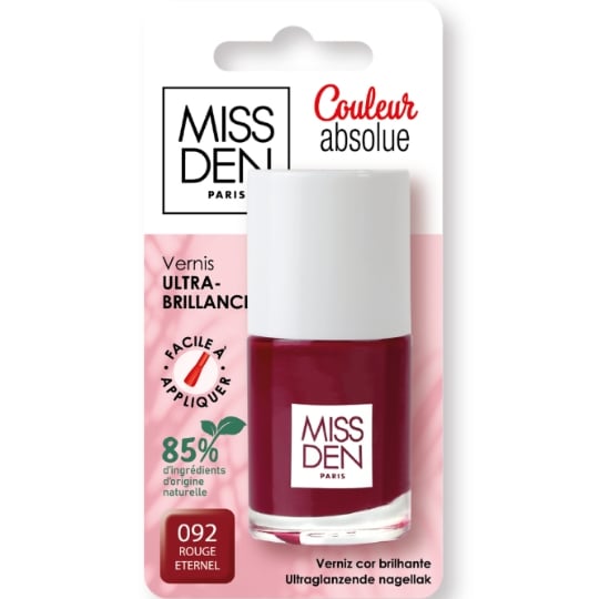 Vernis Couleur Absolue Teinte Rouge Eternel (092) Bio MISS DEN
